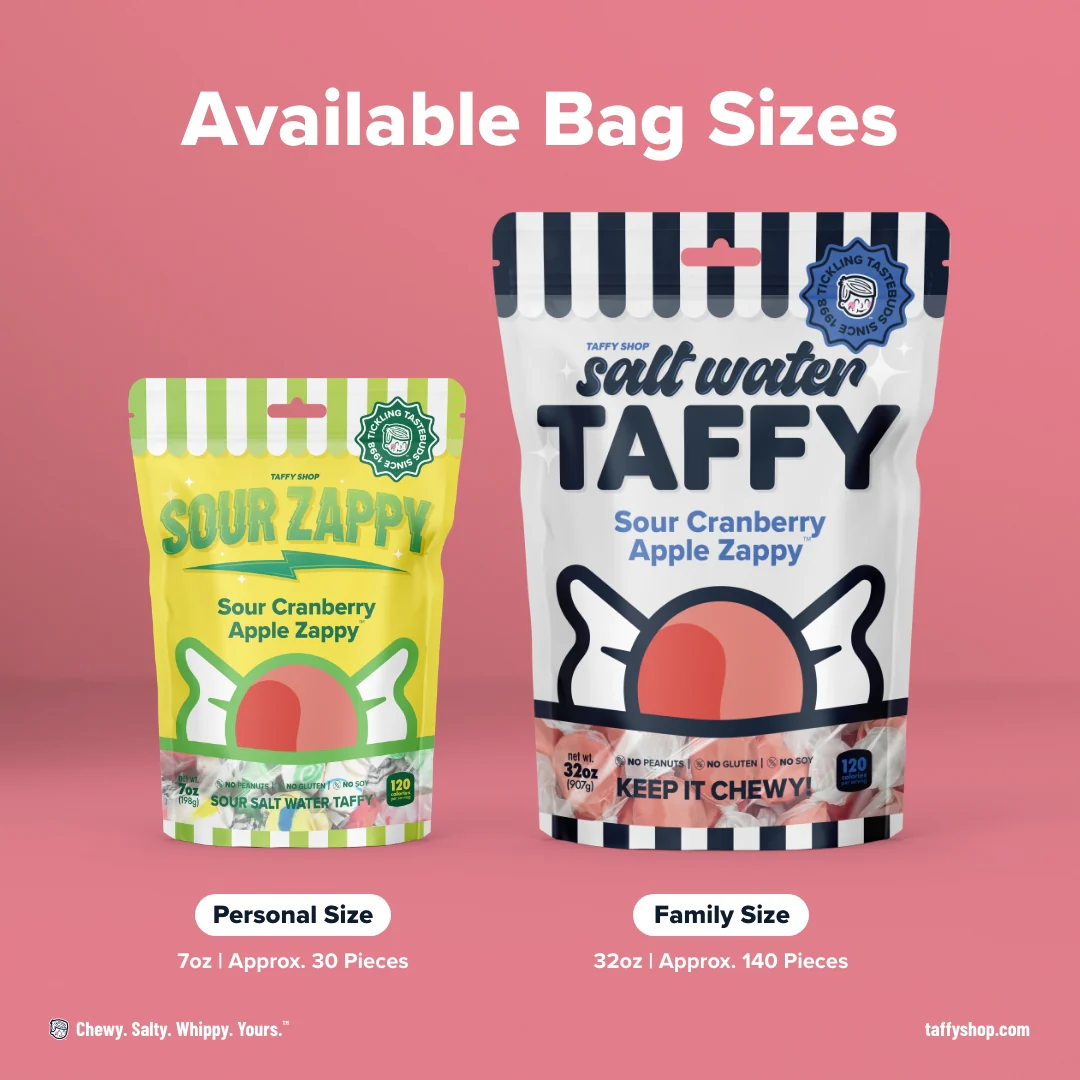Sour Cranberry Apple Zappy Taffy - Image 3