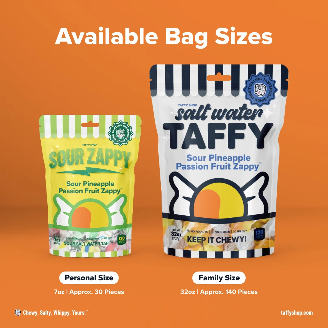 Sour Pineapple Passion Fruit Zappy Taffy - Image 3