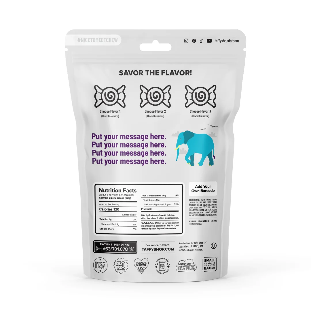 Zoo Chews Custom Taffy Bag - Image 6